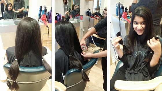 Anjani cuts 9 inches of her hair to donate to cancer patients.